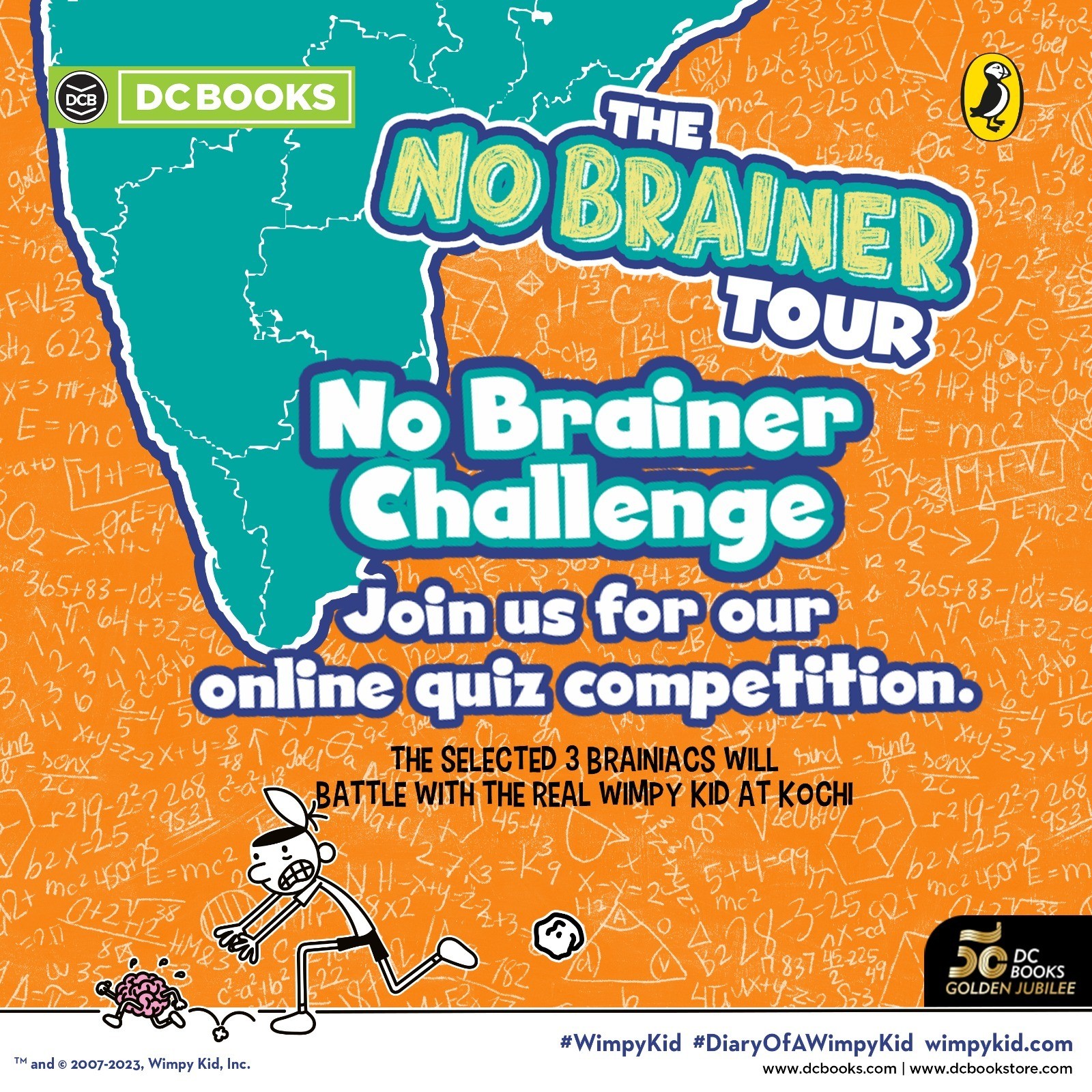 No Wimpy Kid:The No Brainer Tour- Jeff Kinney @ KochiBrainer Challenge